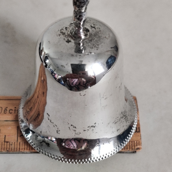 Lotus Flower Hand Bell Sterling Silver - Picture 3 of 12